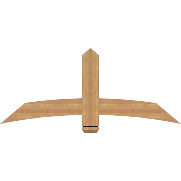 Ekena Millwork Bellingham Timber Gable Bracket, Western Red Cedar, 60"W x 25"H x 1 1/2"D x 5 1/2"F, 10/12 Pitch GBW060X25X0206BEL00SWR - main